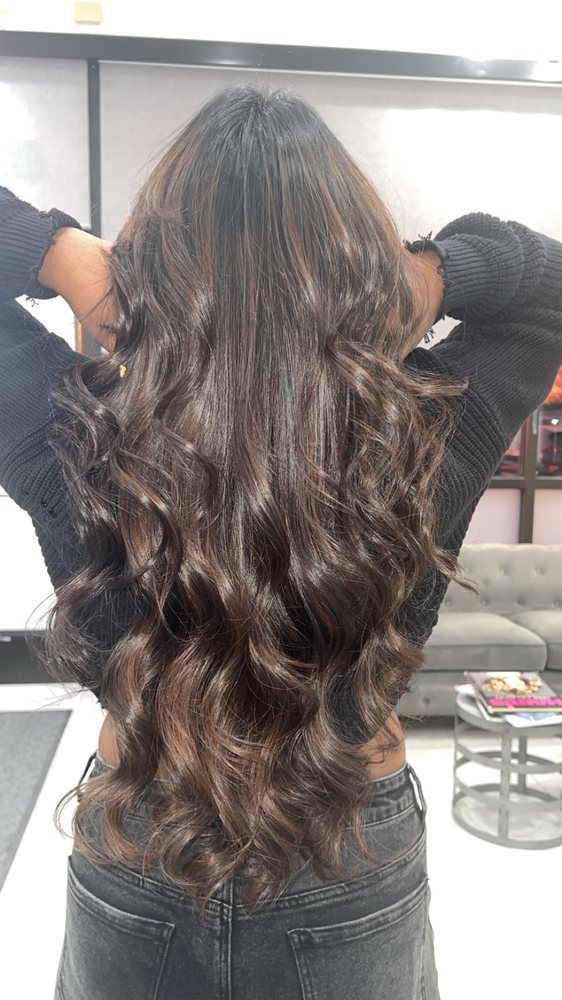 Long layered cut and color — Avenue Salon Plano TX