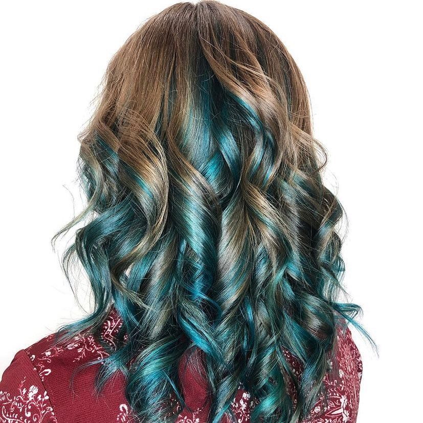 Teal creative color — Avenue Salon Plano TX